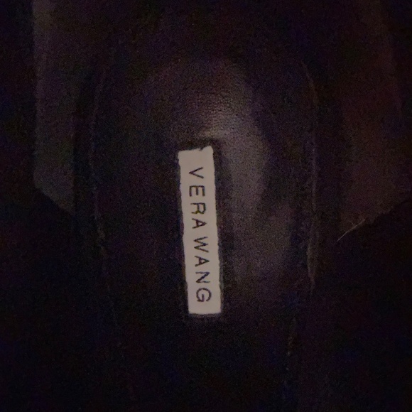 Vera Wang Royce Peep Toe Booties with Fabric Bow in Gross grain leather Size 10 - Picture 4 of 7